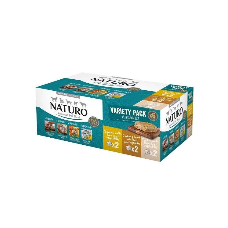 Naturo | Gluten Free Wet Dog Food | Variety Pack - 6 x 400g