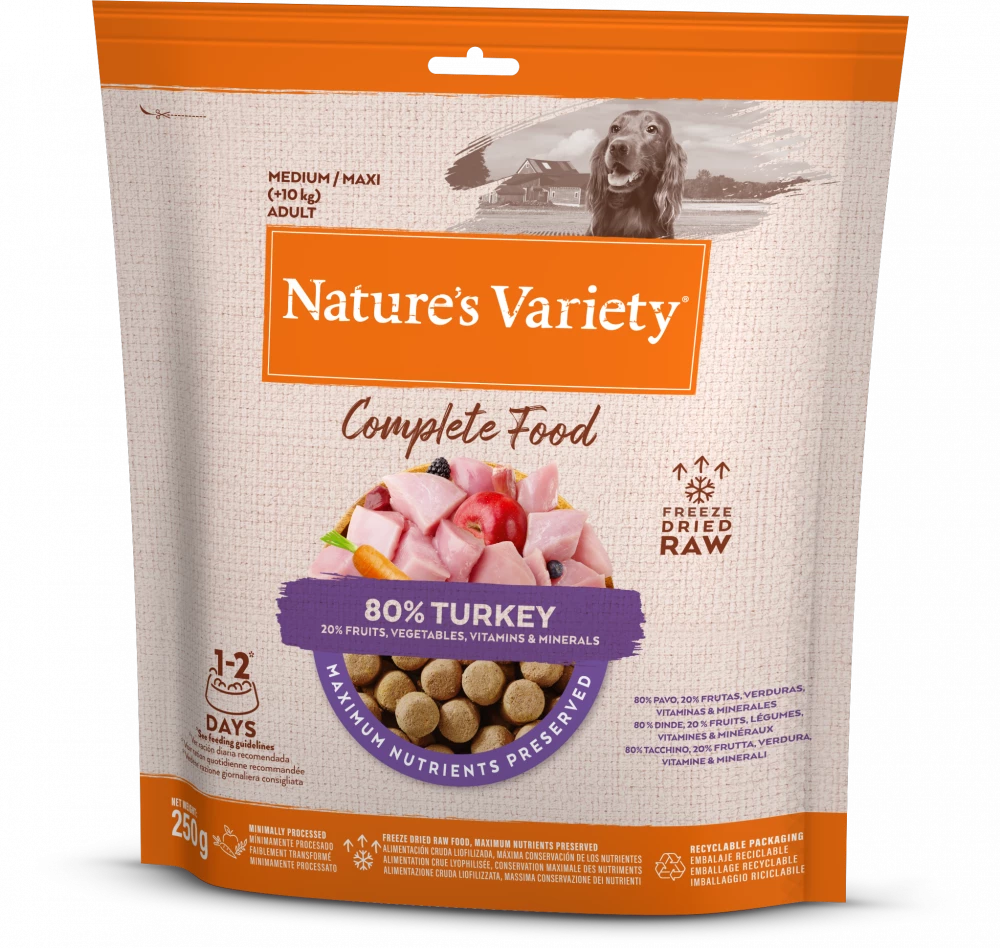 Natures Variety - Complete Freeze Dried Dog Food - Turkey - 250g