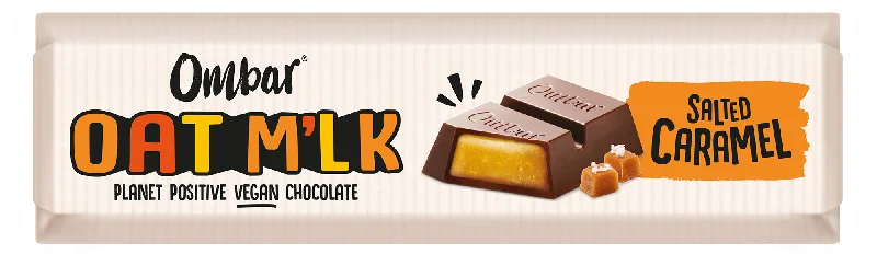 Ombar Oat M'lk Salted Caramel Filled Chocolate Bar 42g