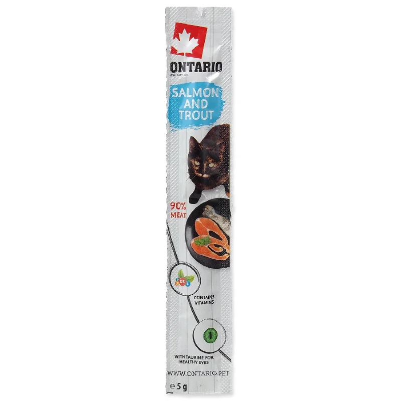 ONTARIO Cat Sticks, mesni štapić s lososom i pastrvom, 5g