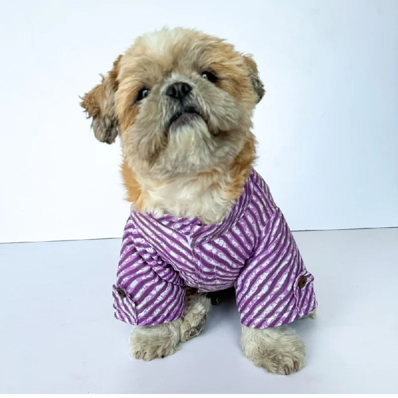 Pawgypets Lehriya Kurta for Dogs and Cats (Purple)