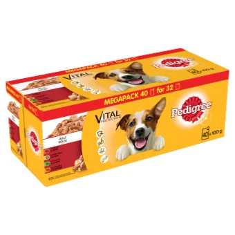 Pedigree | Wet Dog Food Pouches | Mixed Selection In Jelly - 40 x 100g