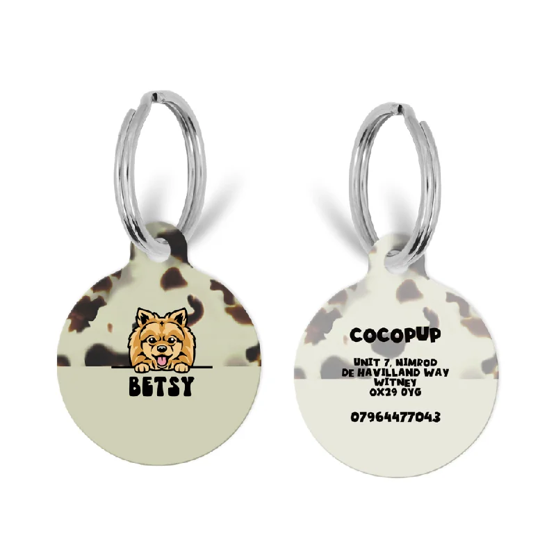 Personalised Dog Cartoon ID Tag - Ivory Tort