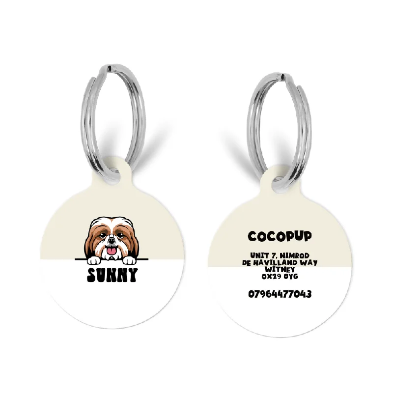 Personalised Dog Cartoon ID Tag - Nude