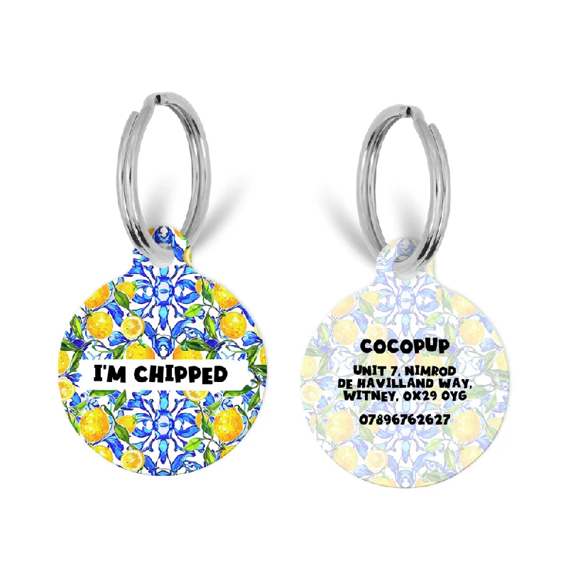 Personalised Text ID Tag - Amalfi Lemon