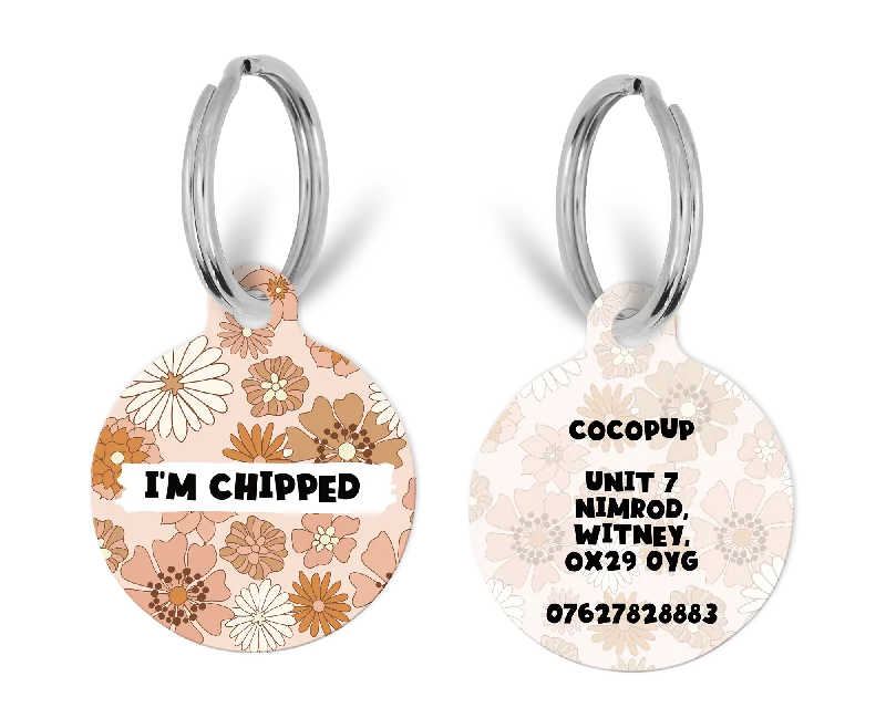 Personalised Text ID Tag - Groovy Florals