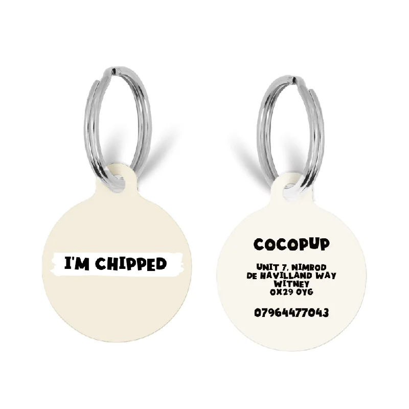 Personalised Text ID Tag - Nude