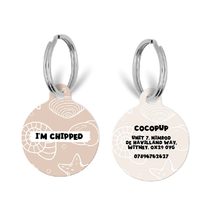 Personalised Text ID Tag - Seashells