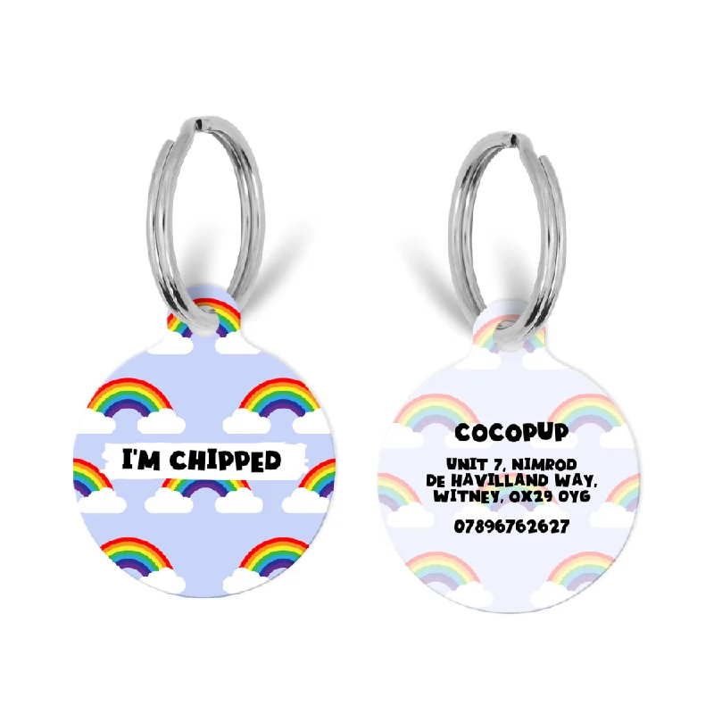 Personalised Text ID Tag - Over the Rainbow