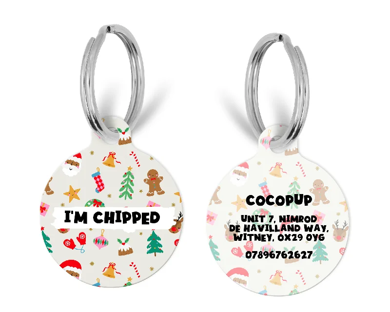 Personalised Text ID Tag - Christmas Pawty