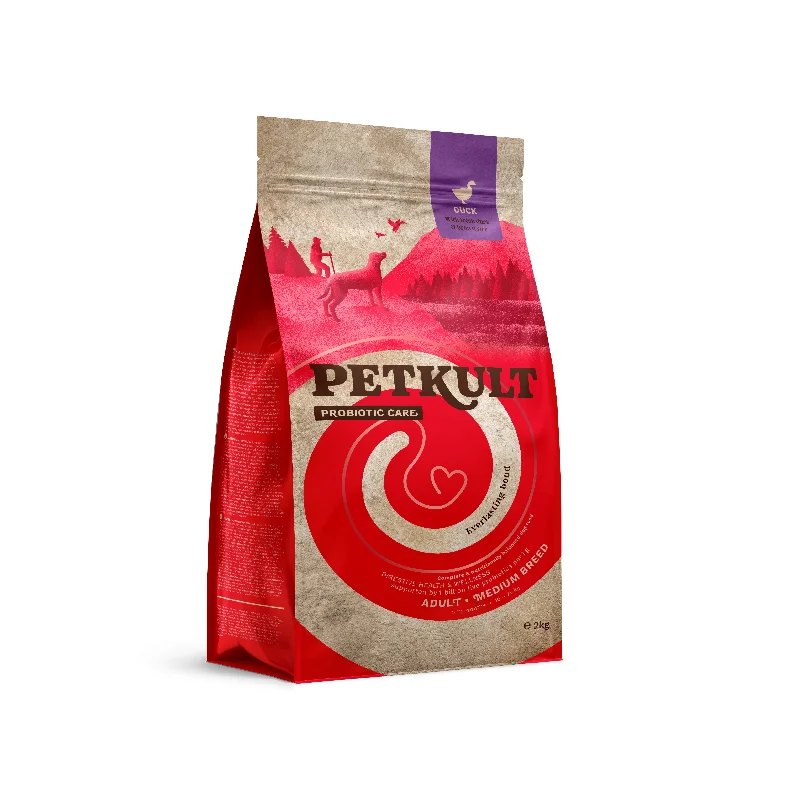 PETKULT Probiotics, Medium, pačetina sa smeđom rižom, 2kg