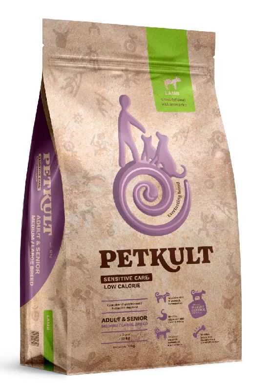 PETKULT Sensitive Low Calorie Adult&Senior Janjetina sa smeđom rižom, M/L, 12kg