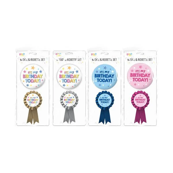 Pop Party Badge & Rosette Set