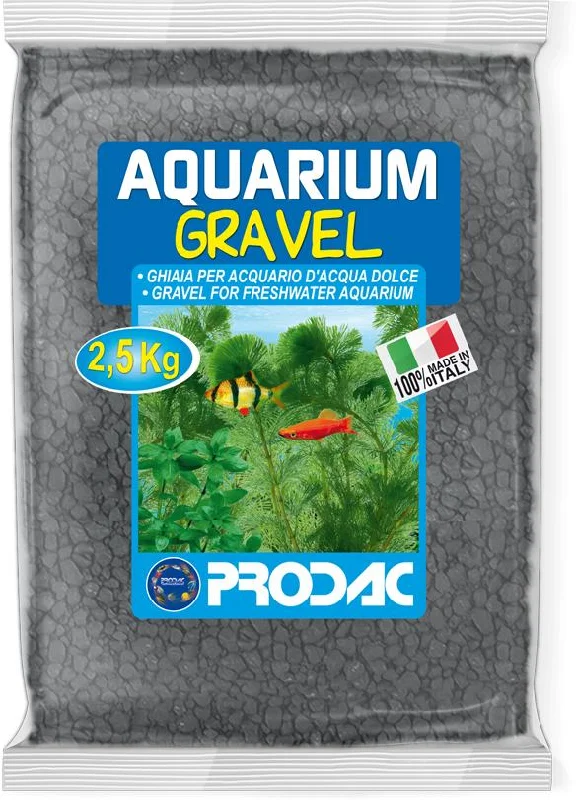 PRODAC Šljunak za akvarij, kvarcni, 2-3 mm, crni, 2,5kg