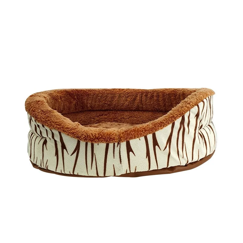 Ps Ax Tiger Print Cream Pet Bed