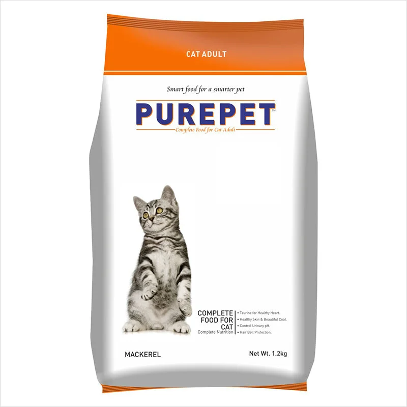 Purepet Adult Plus One Year Mackerel, Dry Cat Food