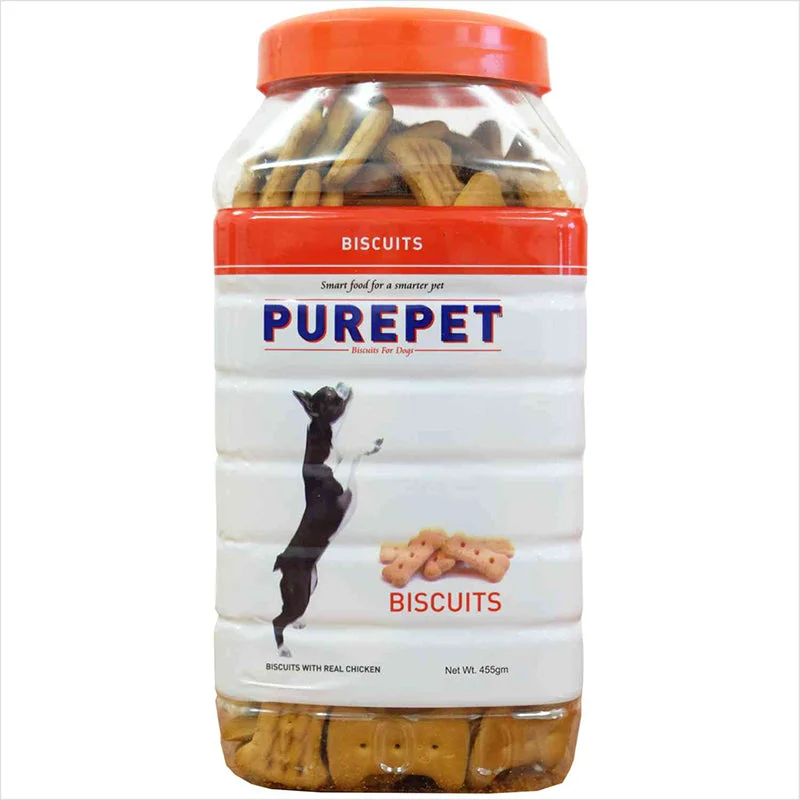 Purepet Real Chicken Biscuits (Jar) Dog Treats