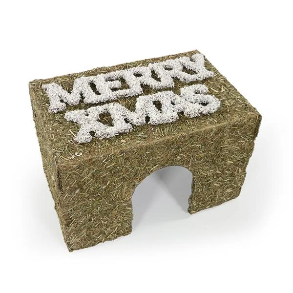 Merry Christmas Wintery Hay Cottage | Small Pet Cosy Home by Rosewood Naturals