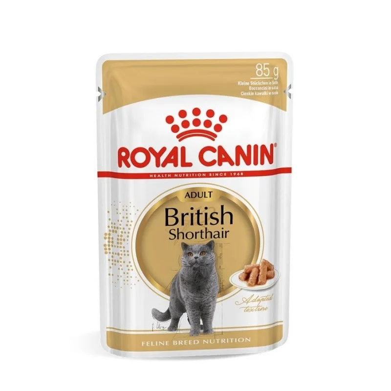 Royal Canin Feline Breed Nutrition Adult British Shorthair Pouch Cat Food