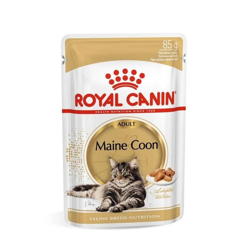 Royal Canin Feline Breed Nutrition Maine Coon Adult Gravy Pouch Cat Food