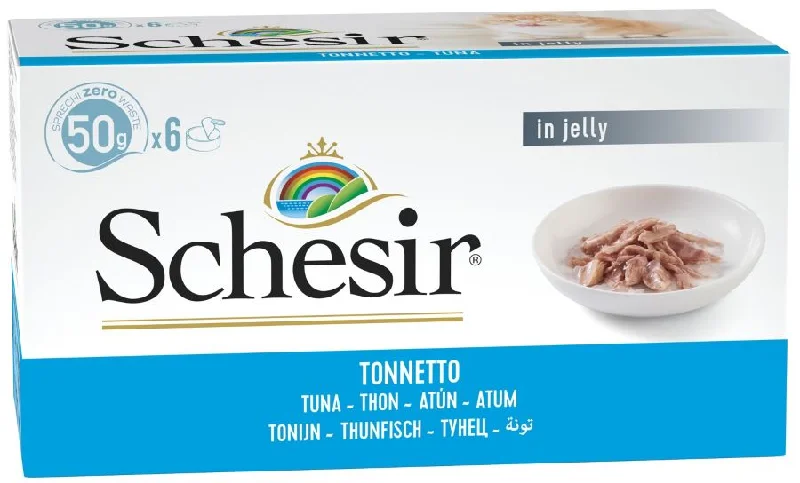 SCHESIR Konzerva za mačke multipack, tunjevina, u želeu, 6x50g