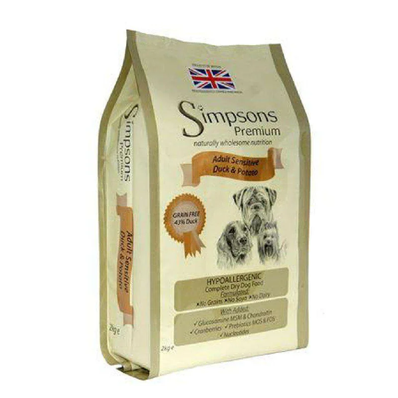 Simpsons Premium Adult Sensitive Duck & Potato Grain Free Dog Food