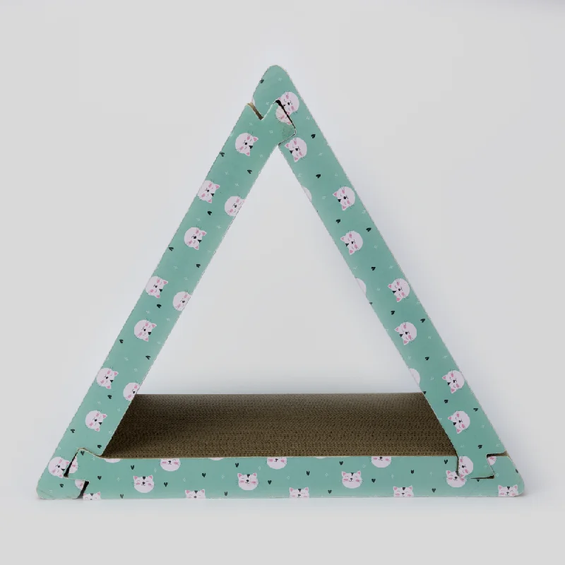 Skatrs Cute Triangle Cat Scratcher with 2g Premium Catnip Free