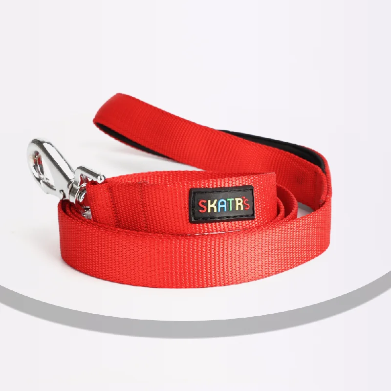 Skatrs Premium Leash for Dogs and Cats (Red)