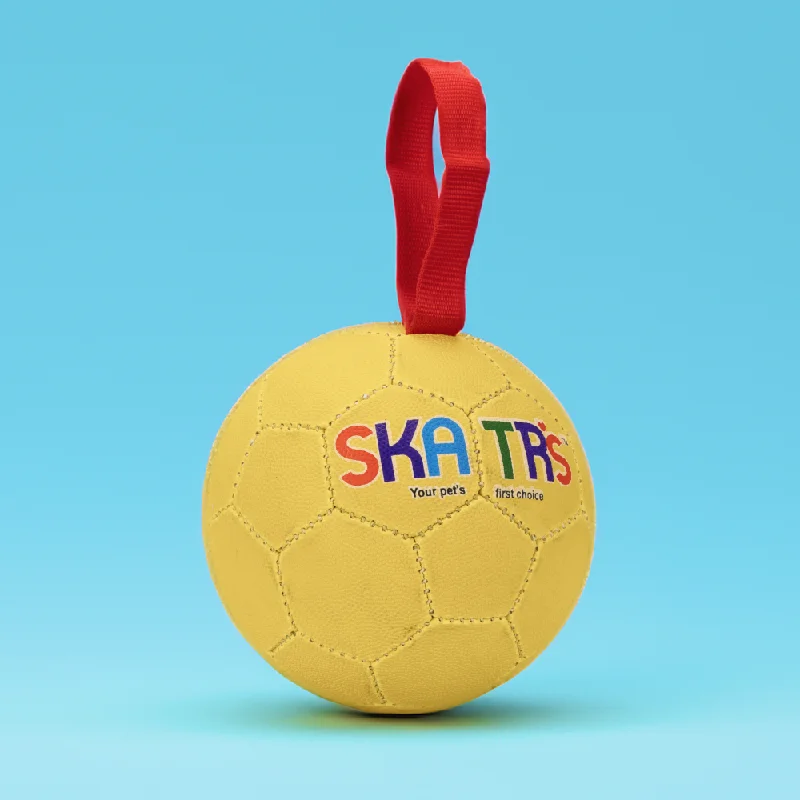 Skatrs Football Training Ball Toy With Holding Loops for Dogs | For Aggresive Chewers | Medium and Large Breeds