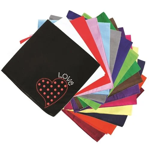 Small Love Polka Dot Heart Bandana- Many Colors