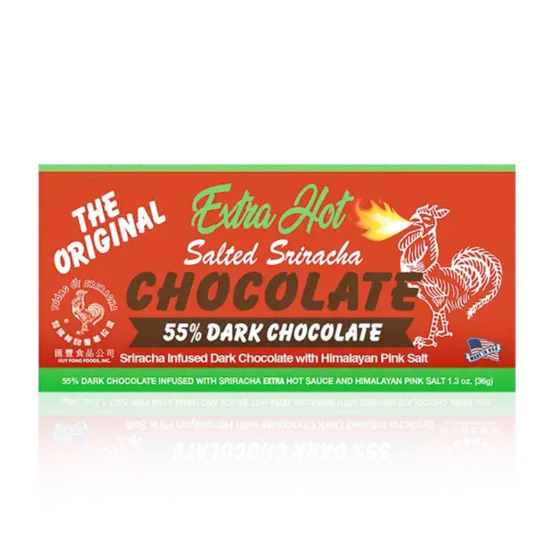 Sriracha Extra Hot Dark Chocolate Bar, 55%