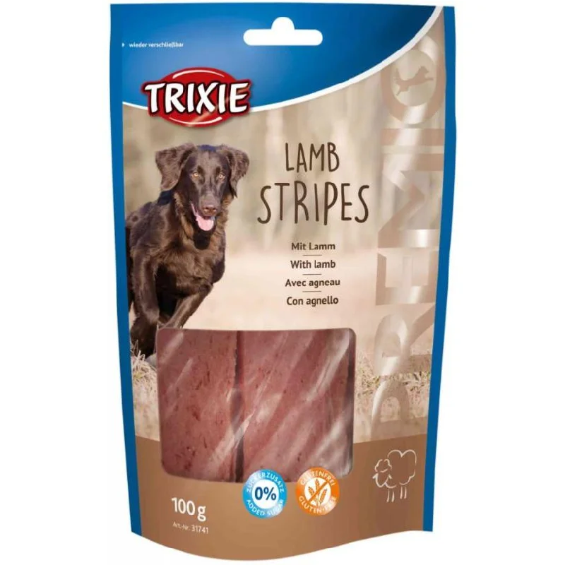 Trixie Premio | Natural Meaty Dog Treats | Lamb Stripes - 100g