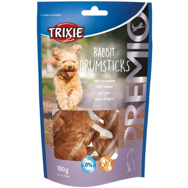 Trixie Premio | Natural Meaty Dog Treats | Rabbit Drumsticks - 100g