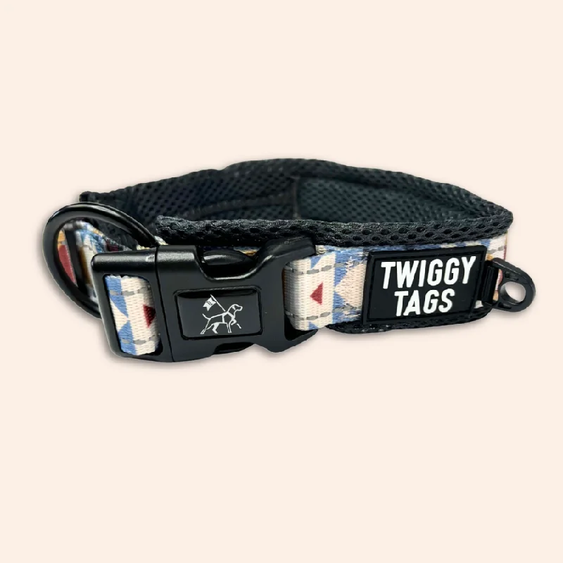 Twiggy Tags Wanderlust Adventure Dog Collar