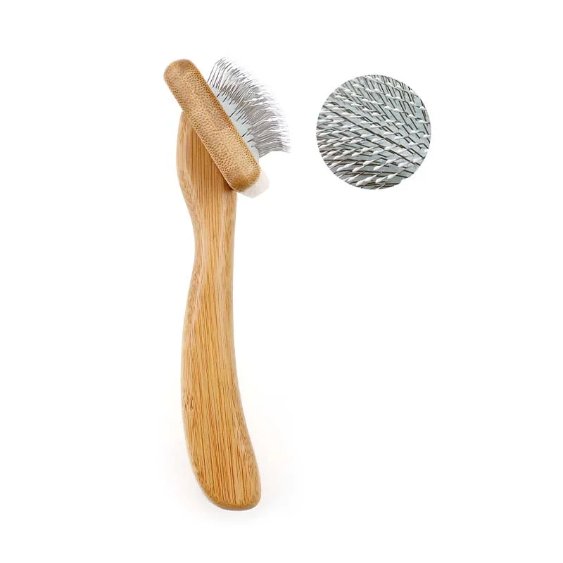 Unleash Bamboo Soft Slicker Ball Pin Brush