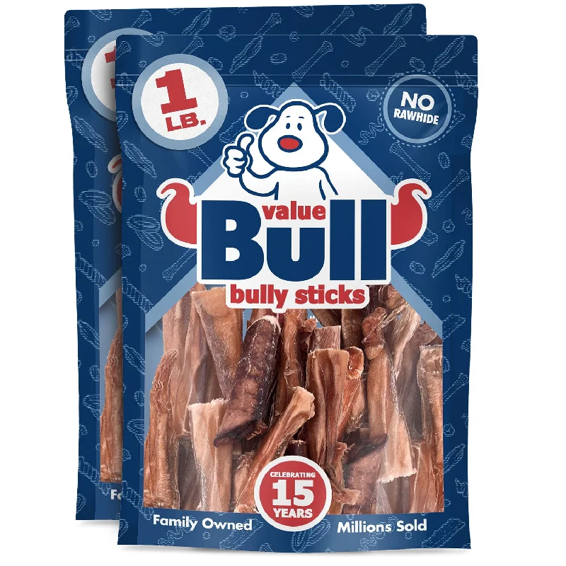 ValueBull Bully Stick Bits Dog Treats, 0-4 Inch, 2 Pounds