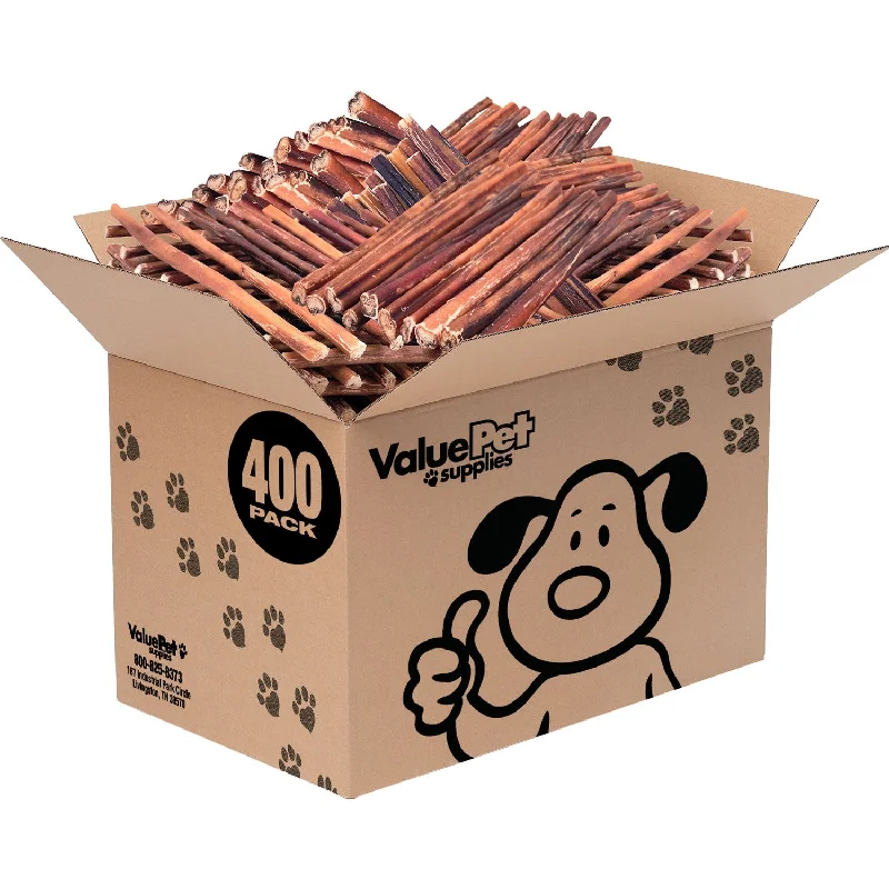 ValueBull Bully Sticks for Small Dogs, Thin 12 Inch, 400 Count WHOLESALE PACK