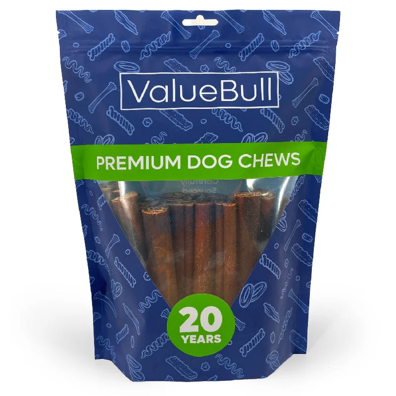 ValueBull Collagen Sticks, Beef Dog Chews, Thick 6 Inch, 25 Count