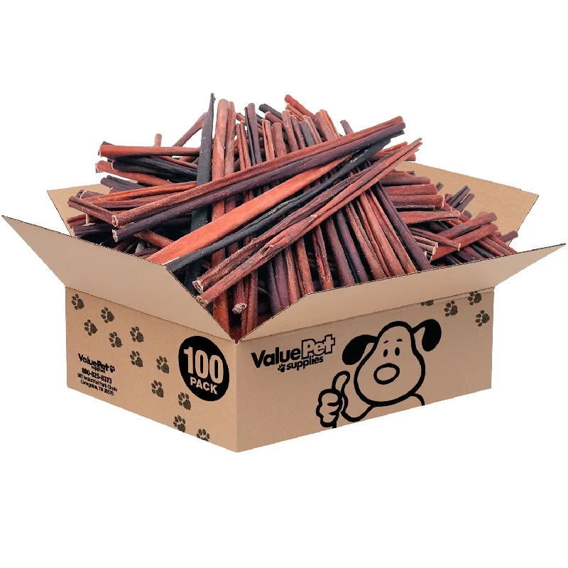 ValueBull Collagen Sticks, Beef Small Dog Chews, Extra Thin 12 Inch, 100 Count BULK PACK