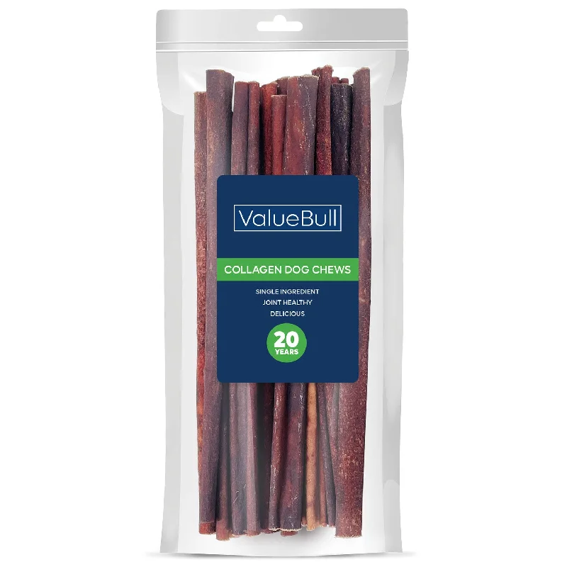 ValueBull USA Collagen Sticks, Premium Beef Dog Chews, Medium 12 Inch, 10 Count