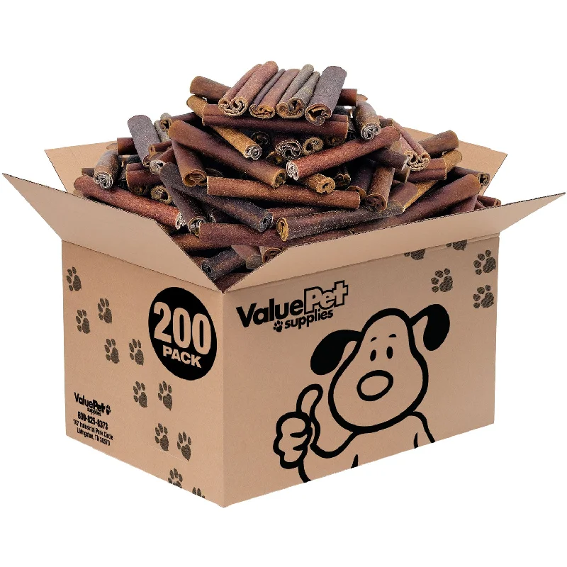 ValueBull USA Collagen Sticks, Premium Beef Dog Chews, Super Jumbo 6 Inch, 200 Count BULK PACK