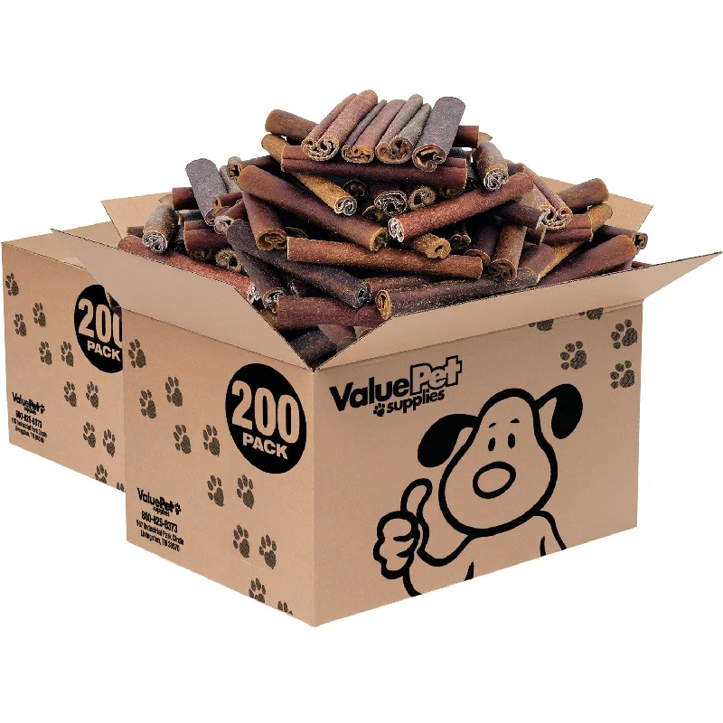 ValueBull USA Collagen Sticks, Premium Beef Dog Chews, Super Jumbo 6 Inch, 400 ct WHOLESALE PACK