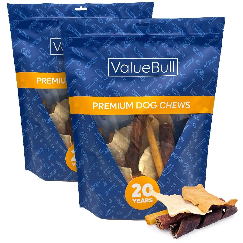 ValueBull USA Collagen Dog Chews Variety Mix, Fun Shapes, 2 Pound