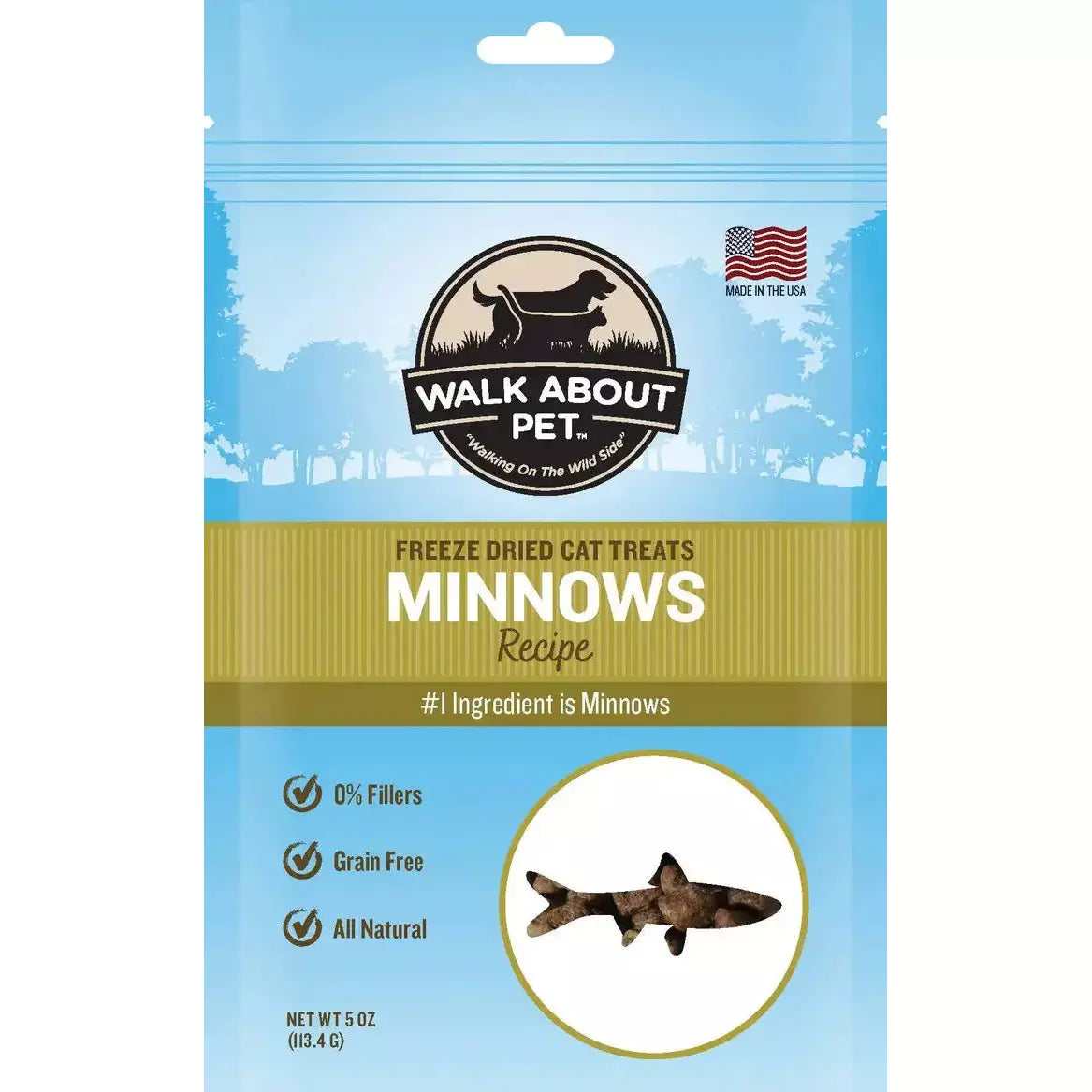 Walk About Pet Minnows Freeze Dried Cat Treat