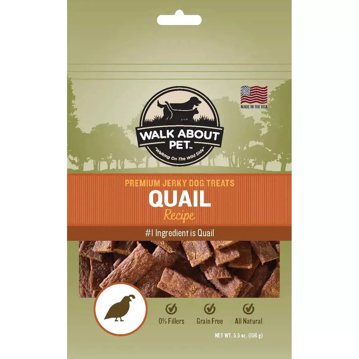 Walk About Pet Quail Jerky Dog Treat