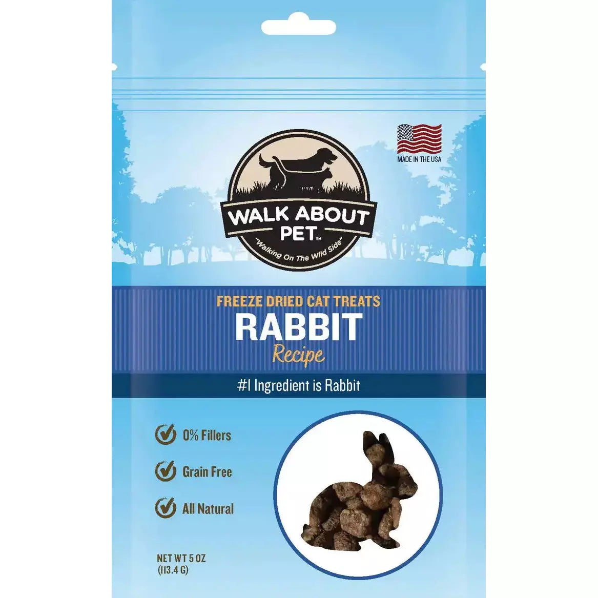 Walk About Pet Rabbit Freeze Dried Cat Treat