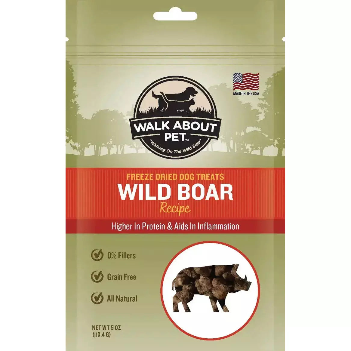 Walk About Pet Wild Boar Freeze Dried Dog Treat