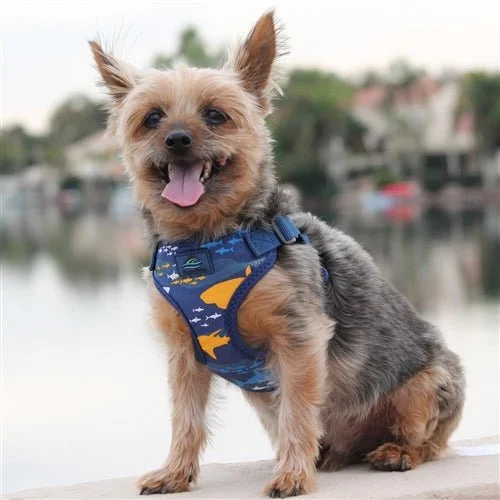 Wrap and Snap Choke Free Dog Harness - Island Sharks